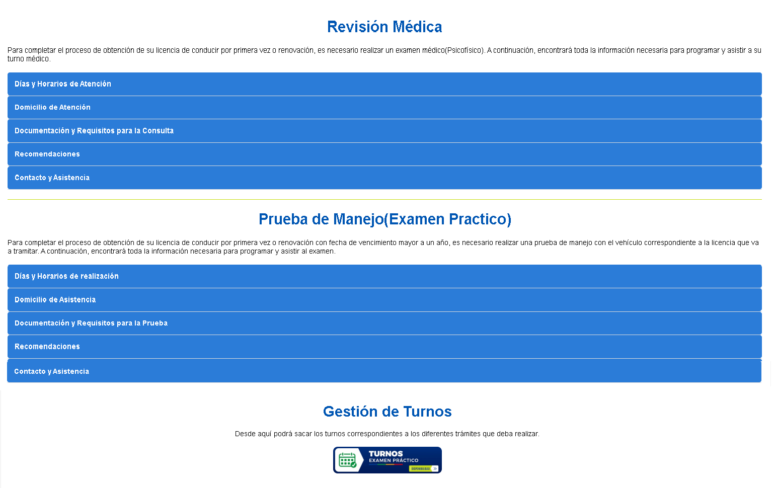 Interfaz de SANBA Licencias 1